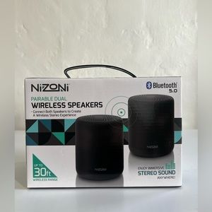 NIZONI Portable Dual Wireless Speakers - BRAND NEW IN BOX